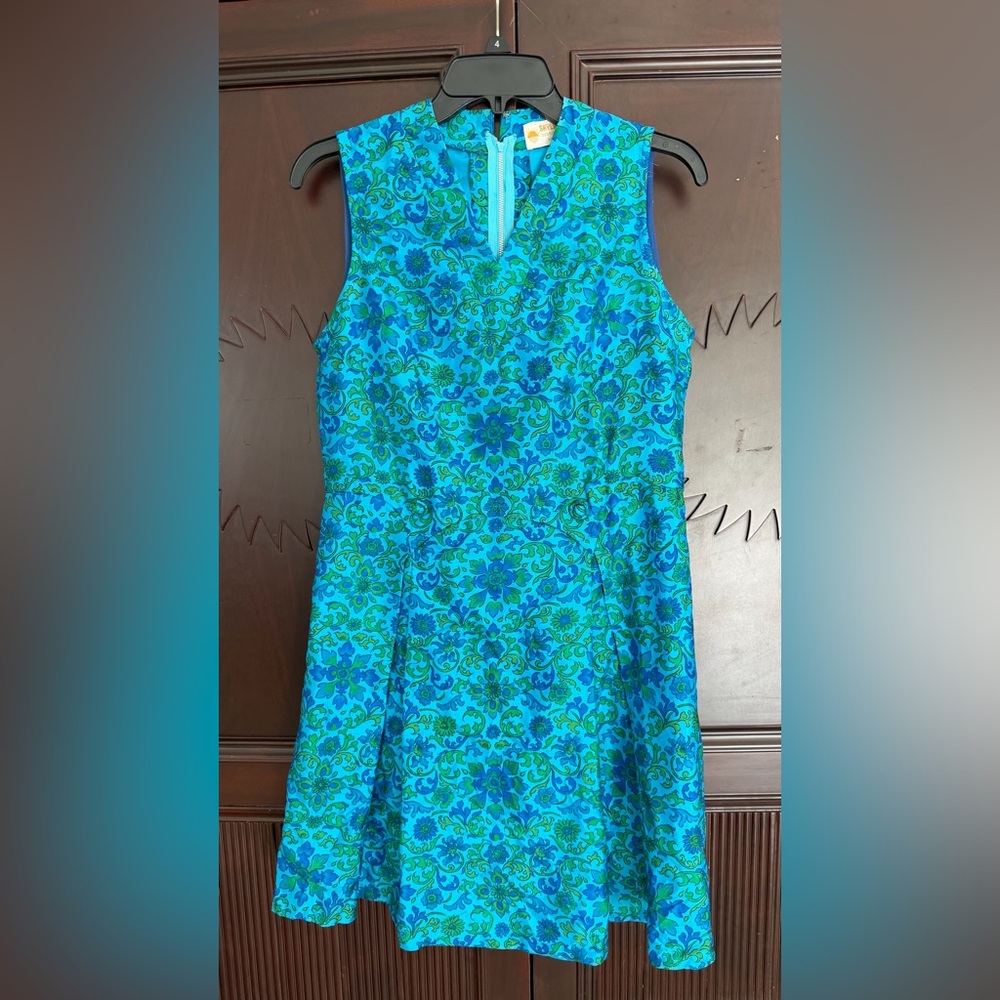 SKYLIGHT Bangkok Pure Handwoven Silk Vintage Boho Floral Summer Dress Size S/M